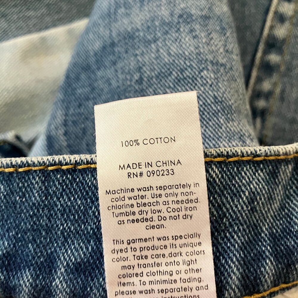 PACSUN Los Angeles High rise straight Blue 2 tones Jeans Size 25 - Picture 6 of 12